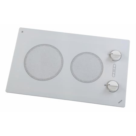 Kenyon Kenyon B49510 Alpine Series Large 2-burner Cooktop- white with analog control- 6 .50 & 8 inch 120V UL B49510